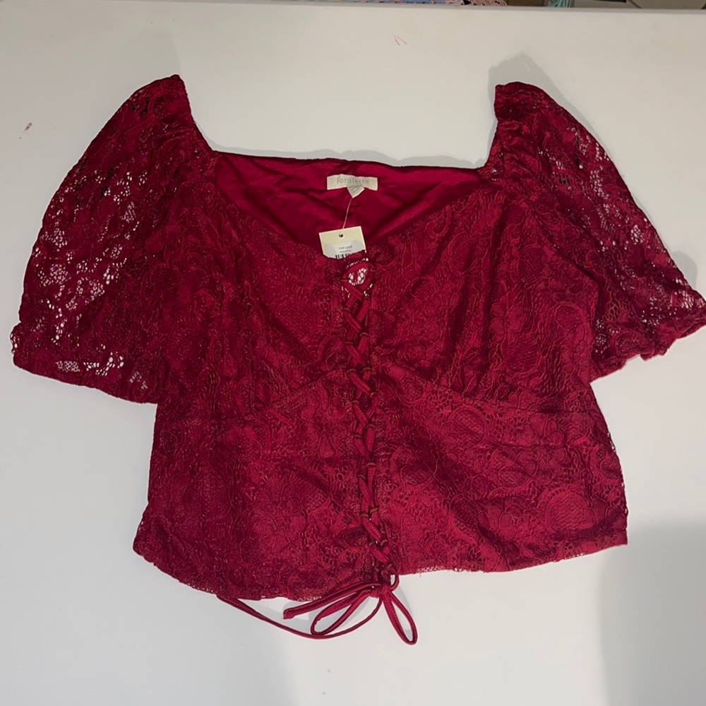 Loralette Women’s Plus Lace Top Sz 18